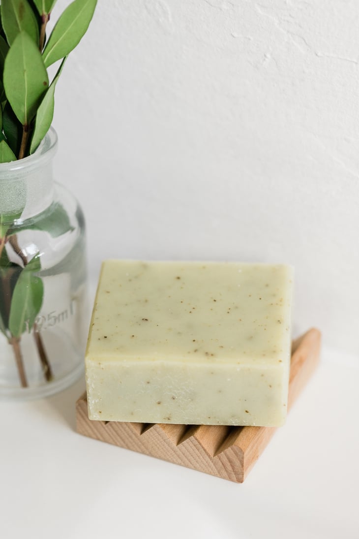 Soap on Wooden Soap Dish